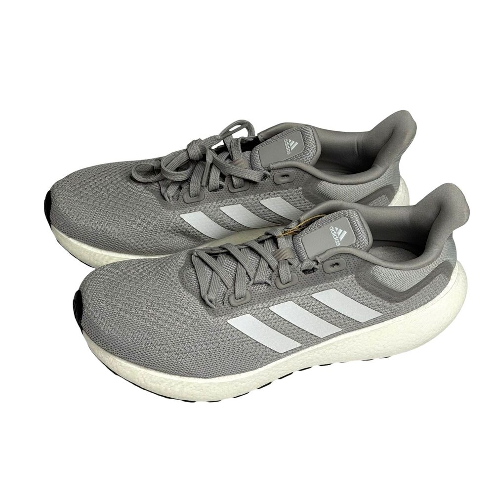 Adidas Pureboost Jet Sneakers Shoes Athletic Gray White Men 8.5 NIB